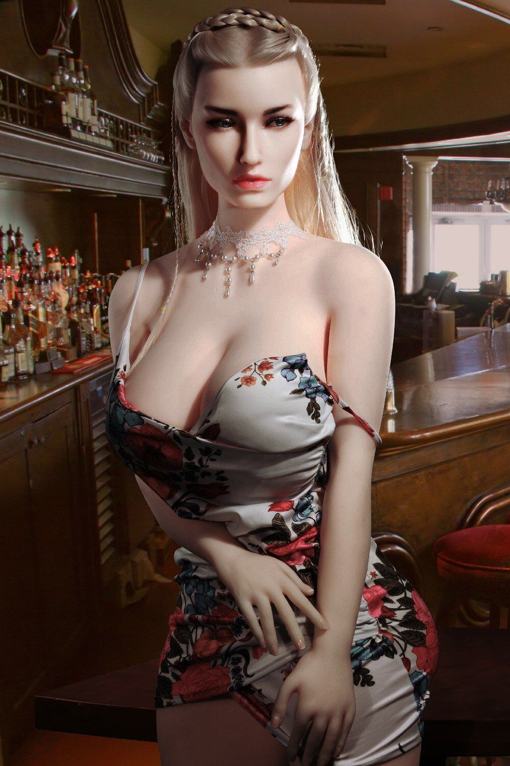 Unique Design Silicone Head Alisa - Lifelike White Skin Big Breast Sex Doll