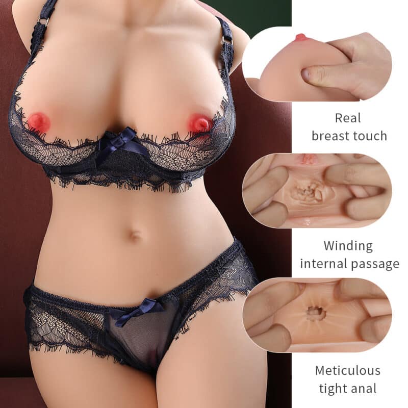 male body realistic frontal love doll with tight torso exchanable