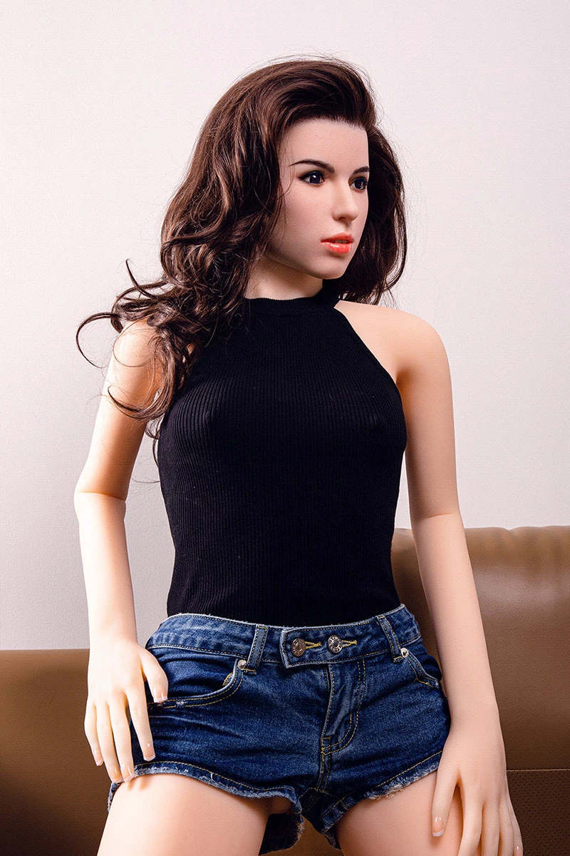 flat chested sex doll with black hair