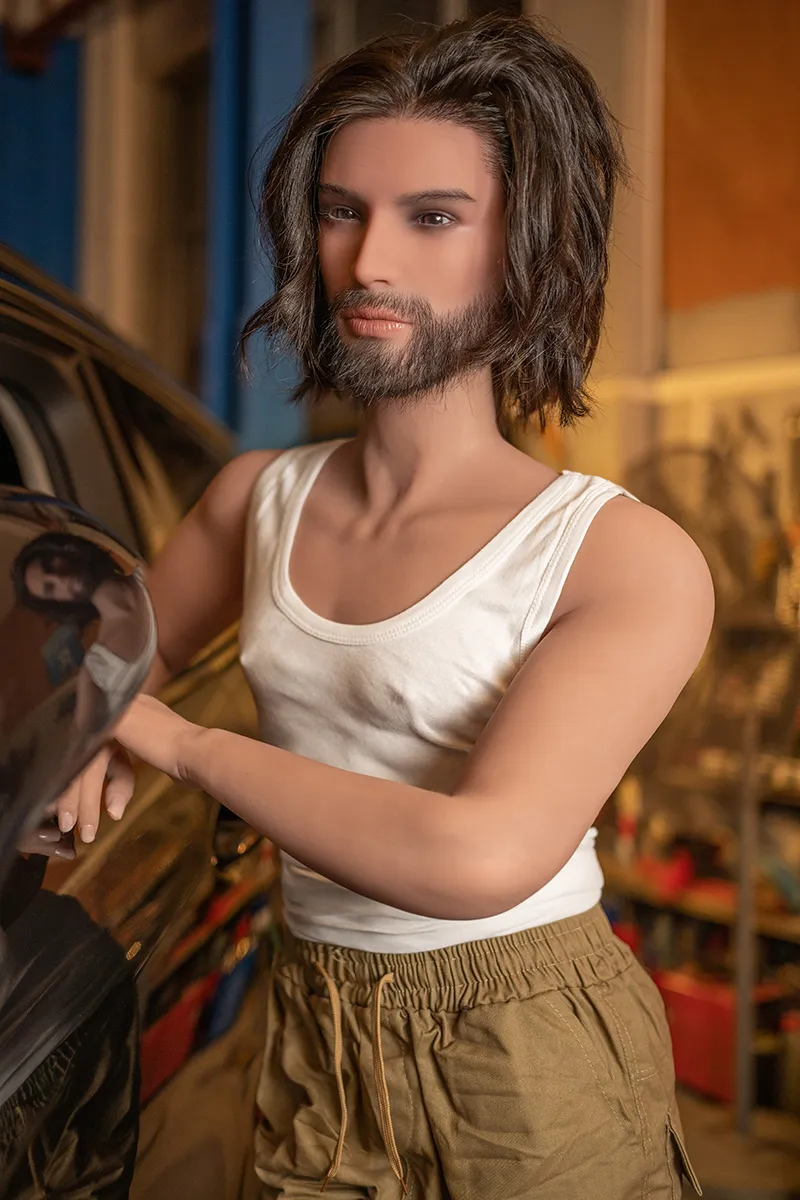 male sex doll with beard