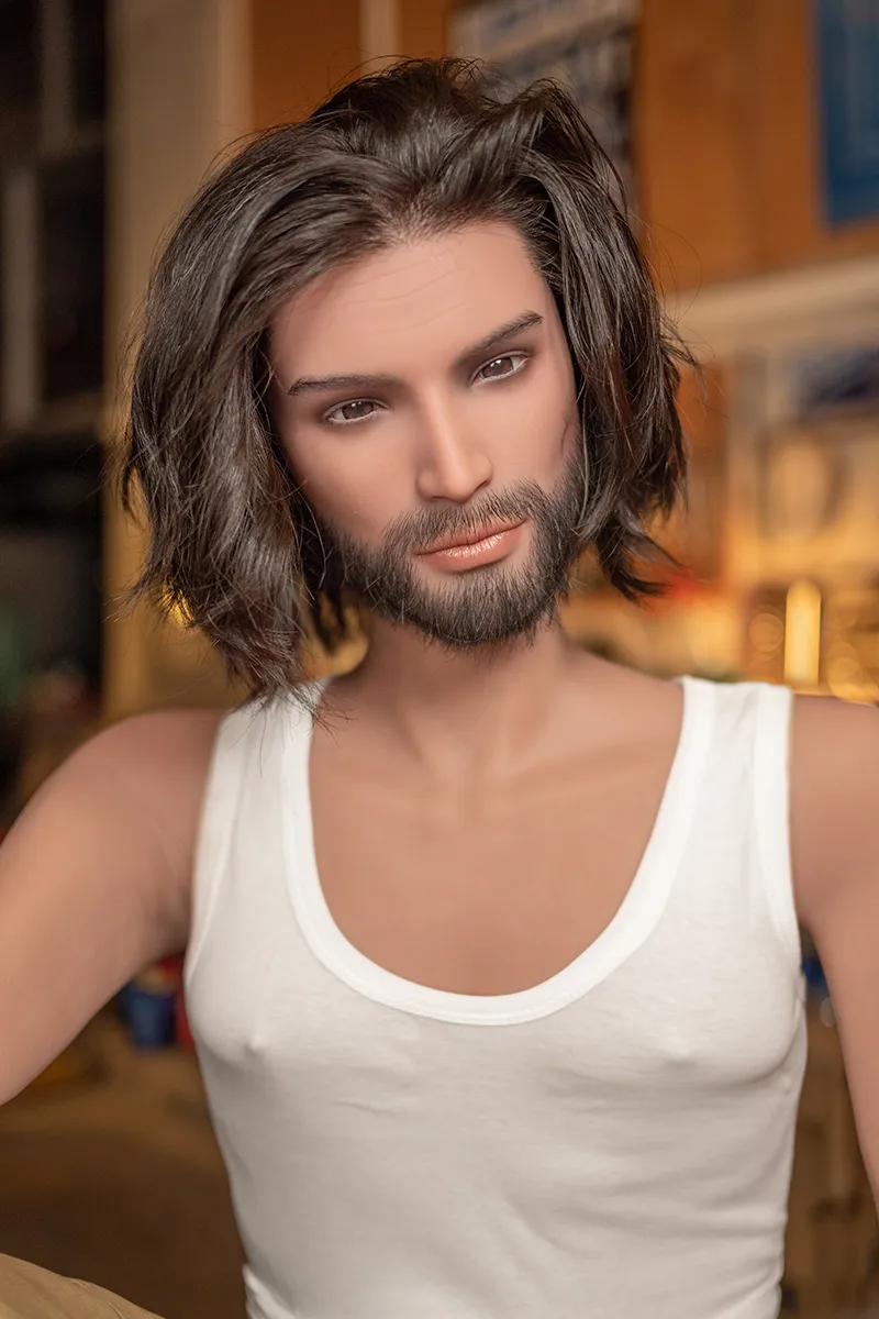 male sex doll with beard