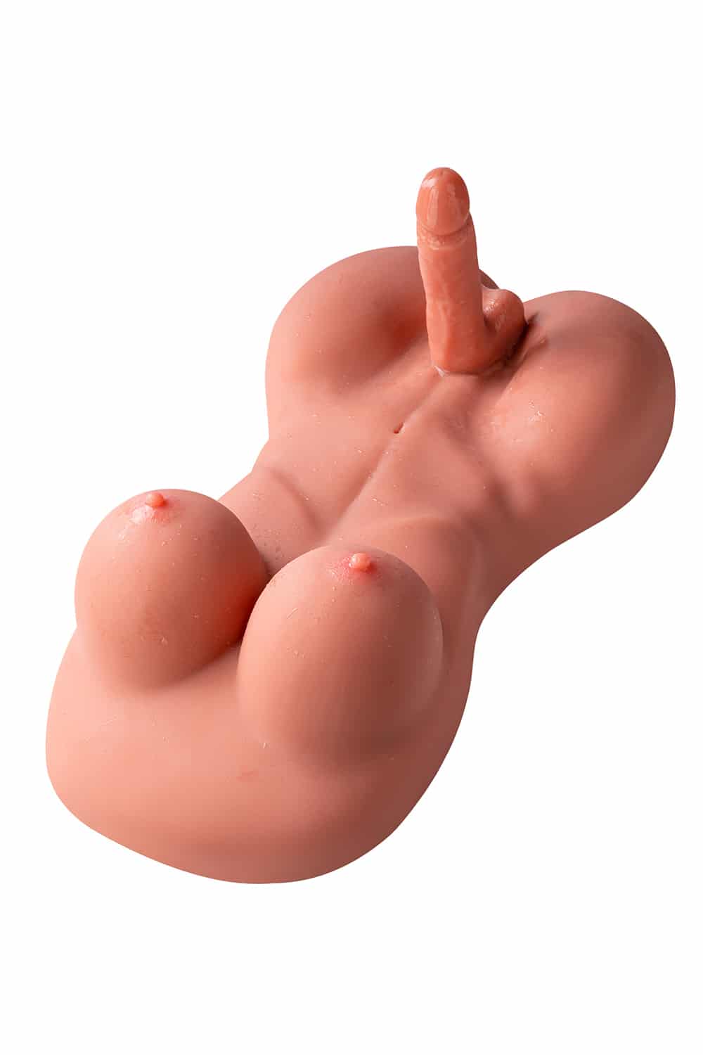 EU Stock Black Skin Transsexual futa Sex Doll Torso with Tit&Dildo