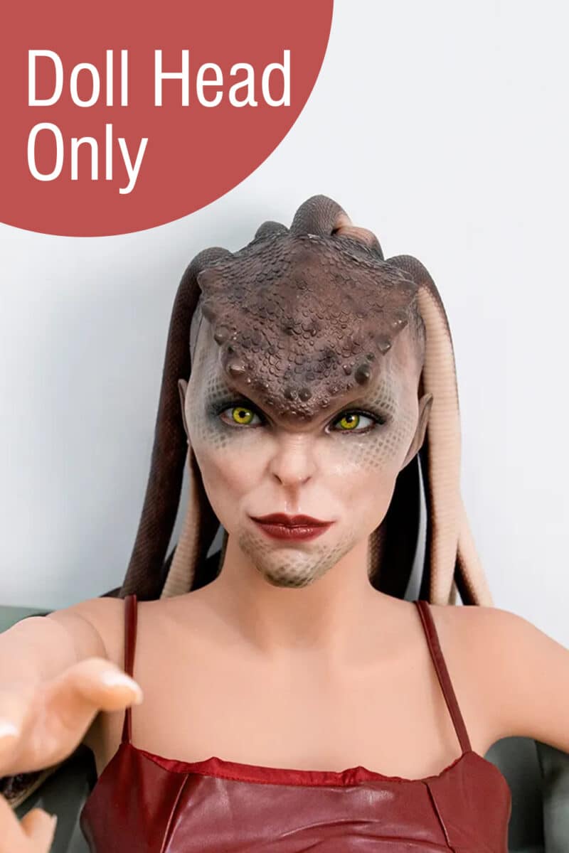 Lifelike Vika Silicone Head Sex Doll Snake Head Only
