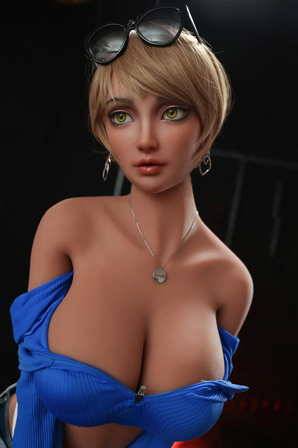 US Stock Bethune 158cm Green Eyes Big Boob Sex Doll Oral picture