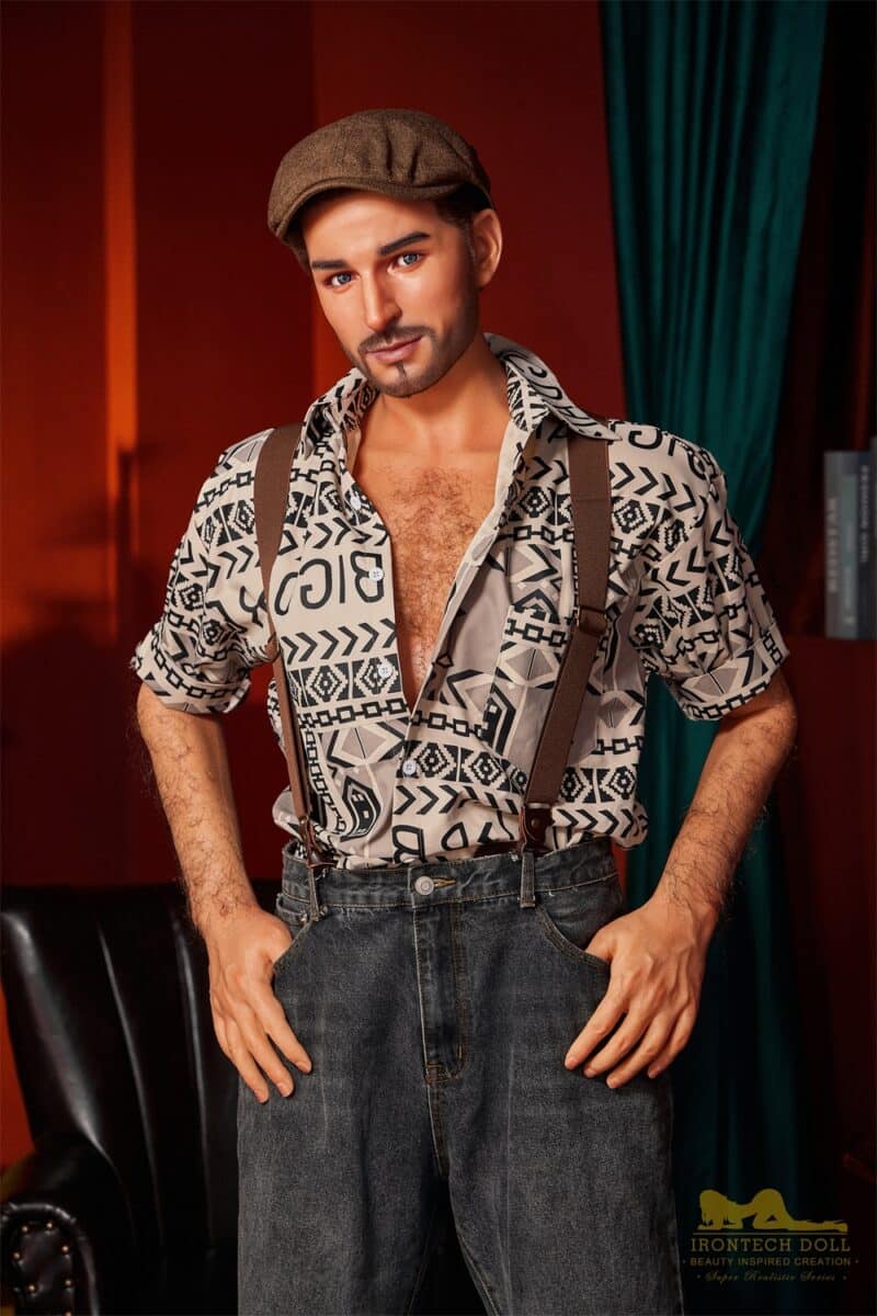 Irontech George 170cm/5ft58 M3 Full Silicone Realistic Realistic Adult Love Doll Hairy Male Sex Doll - Image 3