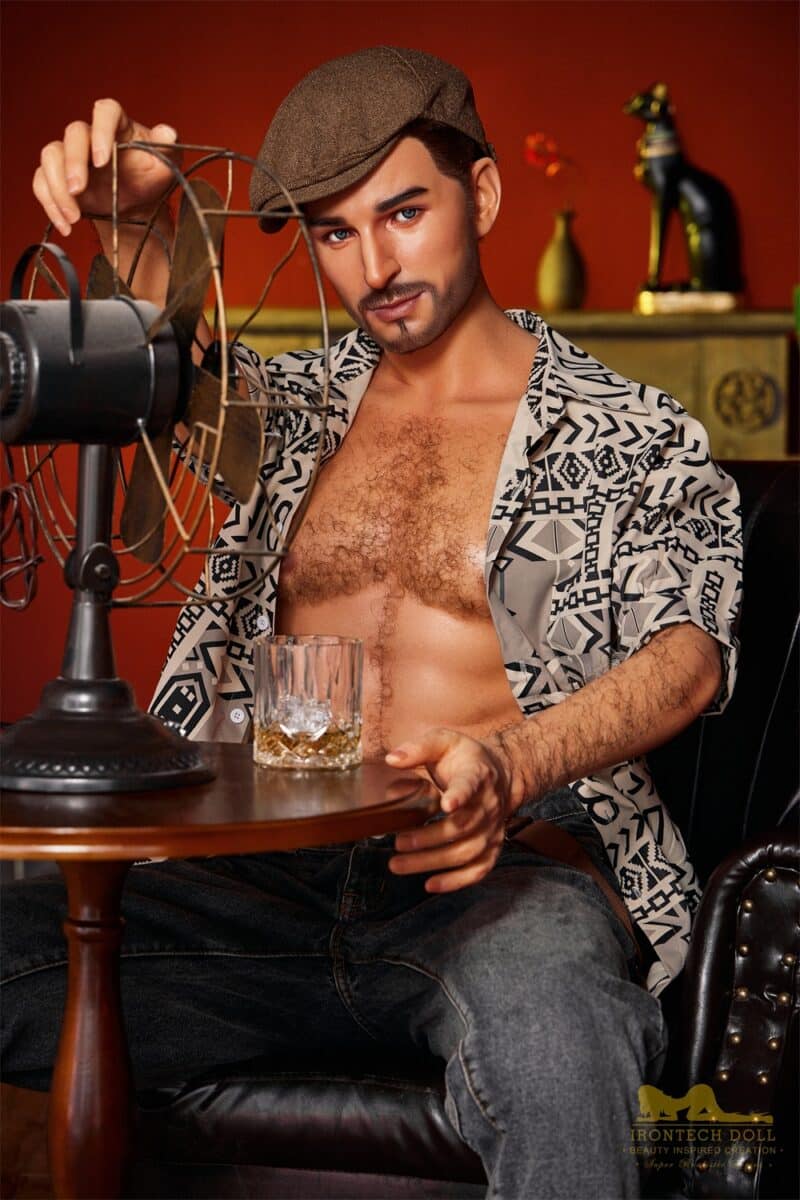 Irontech George 170cm/5ft58 M3 Full Silicone Realistic Realistic Adult Love Doll Hairy Male Sex Doll - Image 9