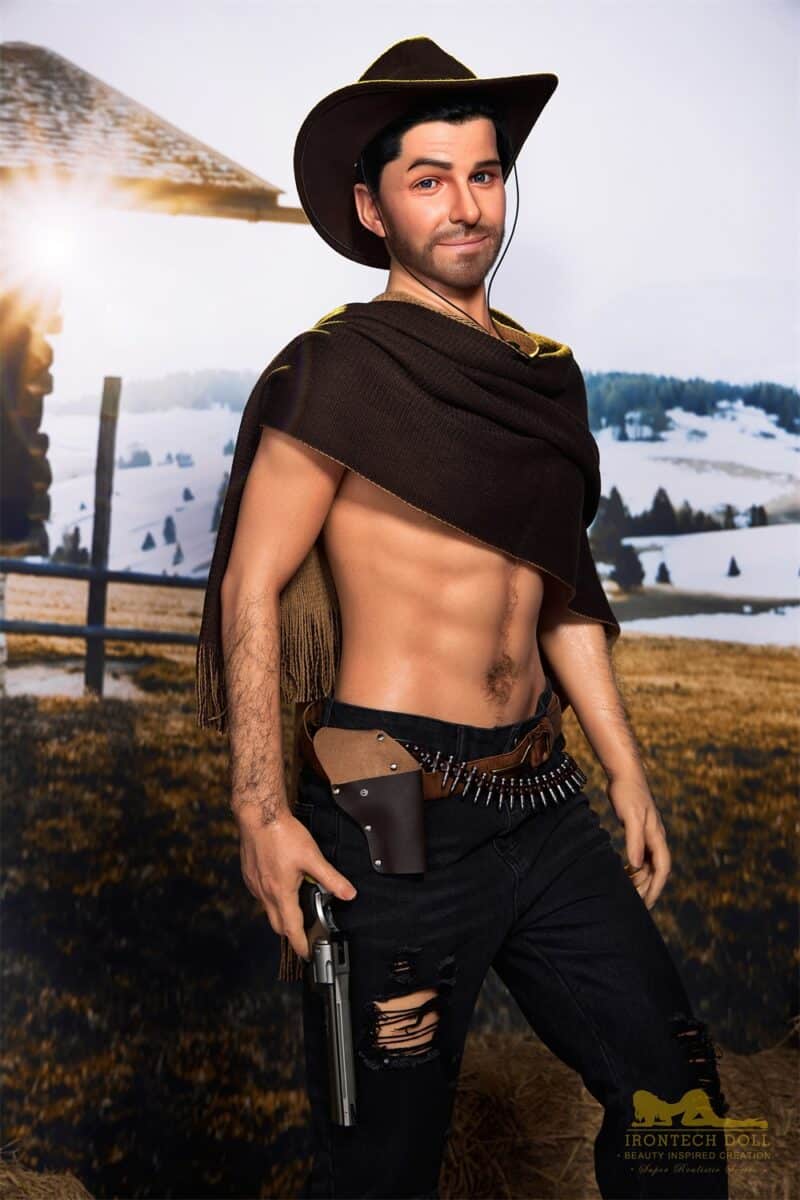 Irontech Allen 170cm/5ft58 M6 Full Silicone Realistic Cowboy Adult Love Doll Hot Sex Doll - Image 7