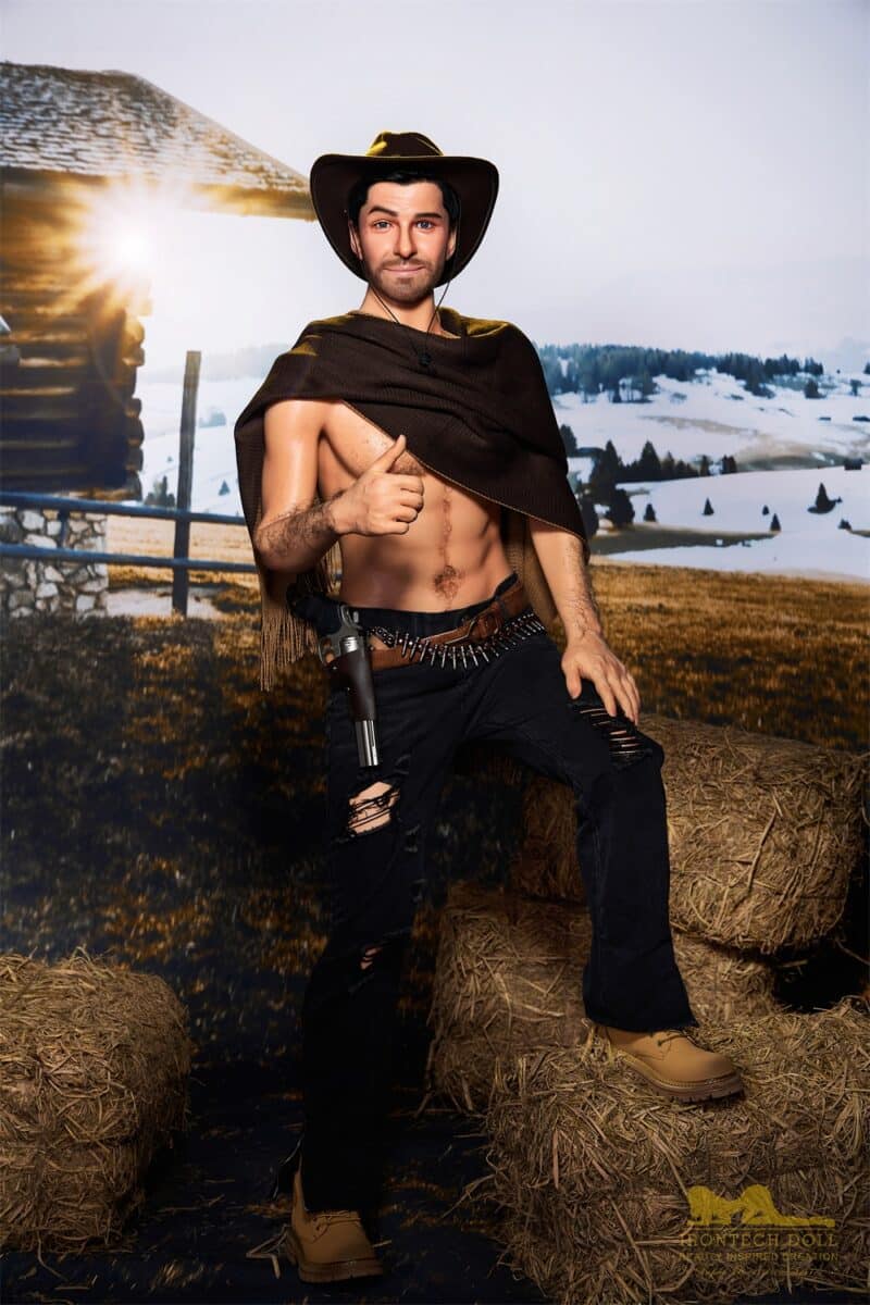 Irontech Allen 170cm/5ft58 M6 Full Silicone Realistic Cowboy Adult Love Doll Hot Sex Doll - Image 11