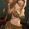 RIDMII candy 162cm -2 #478b Head Silicone Head TPE Body Blue Eyes Blonde Lifelike Blowjob Sex Doll With Big Boobs