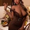 US Stock RIDMII 163cm Sadie Silicone Head TPE Body Latino Brown Lifesize Adult Sex Doll Gel Breast