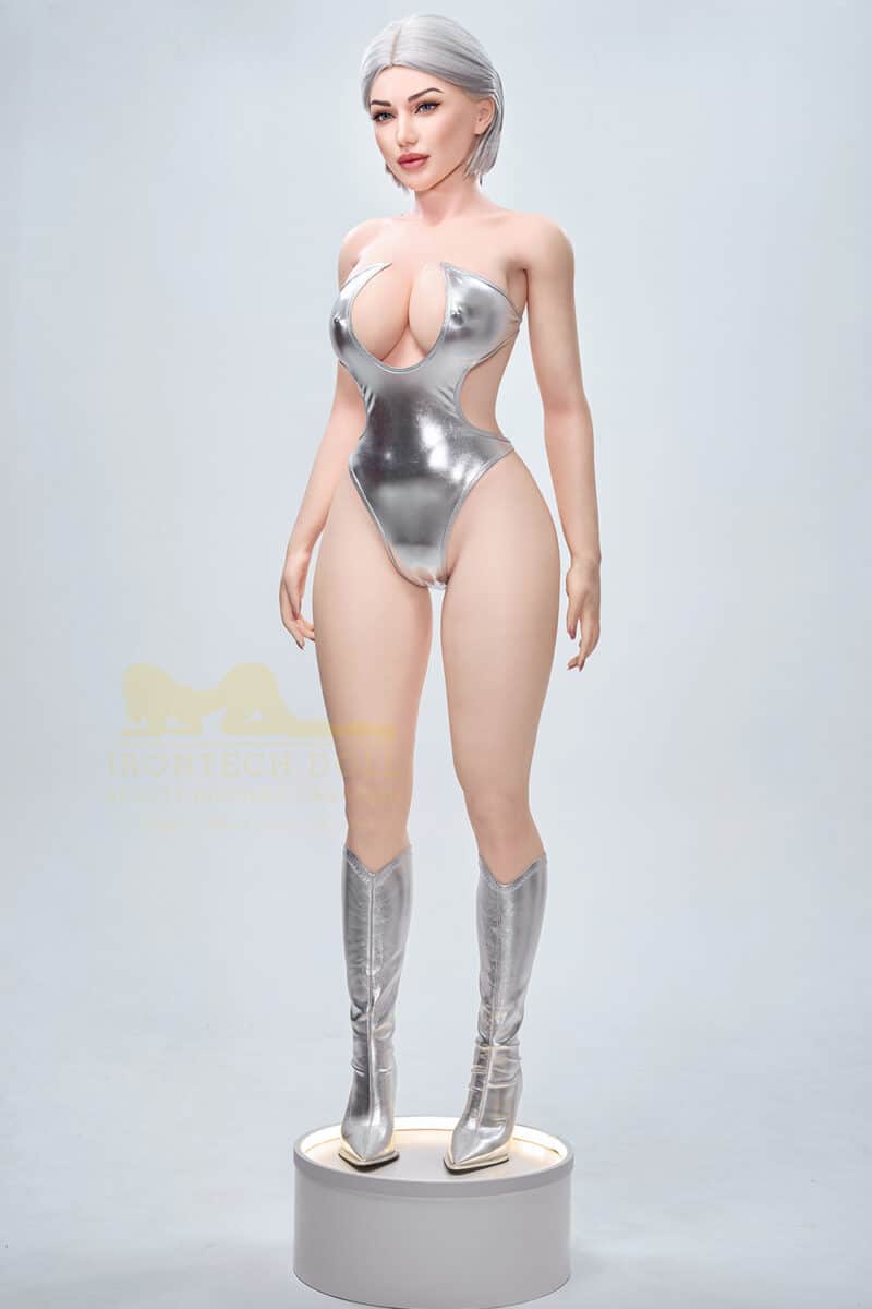 Irontechdoll Ulma 159cm/5ft21 S13 Full Silicone Adult Love Doll Medium Boobs Grey Hair Sex Doll - Image 9