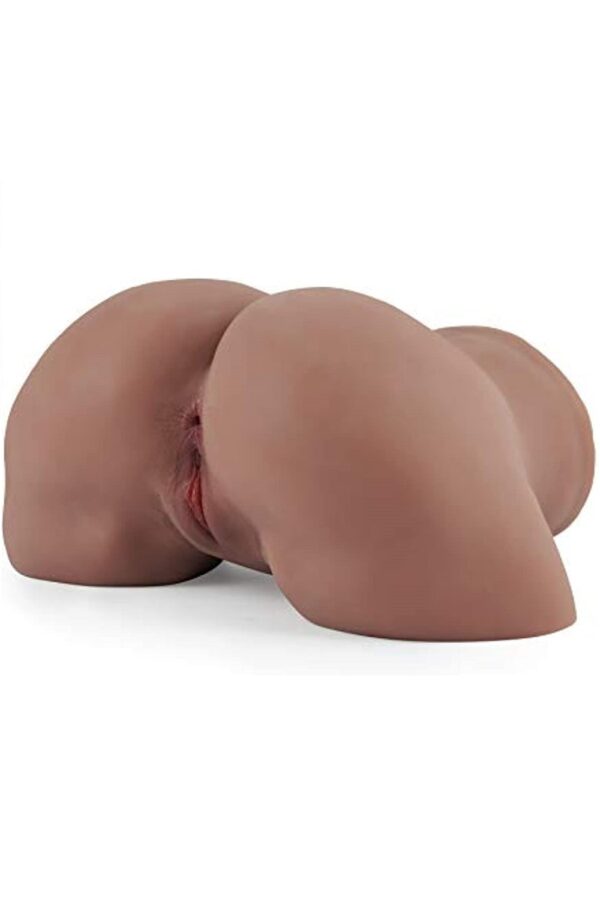 EU Stock Realistic TPE Torso Love Doll Dark Tanned Big Booty Half Body Sex Doll Torso For Men