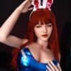 Portlyn 165cm/5ft41 #604 Full Silicone Blowjob Sex Doll Realistic Red Hair Bunny Girl Sexy Adult Love Doll