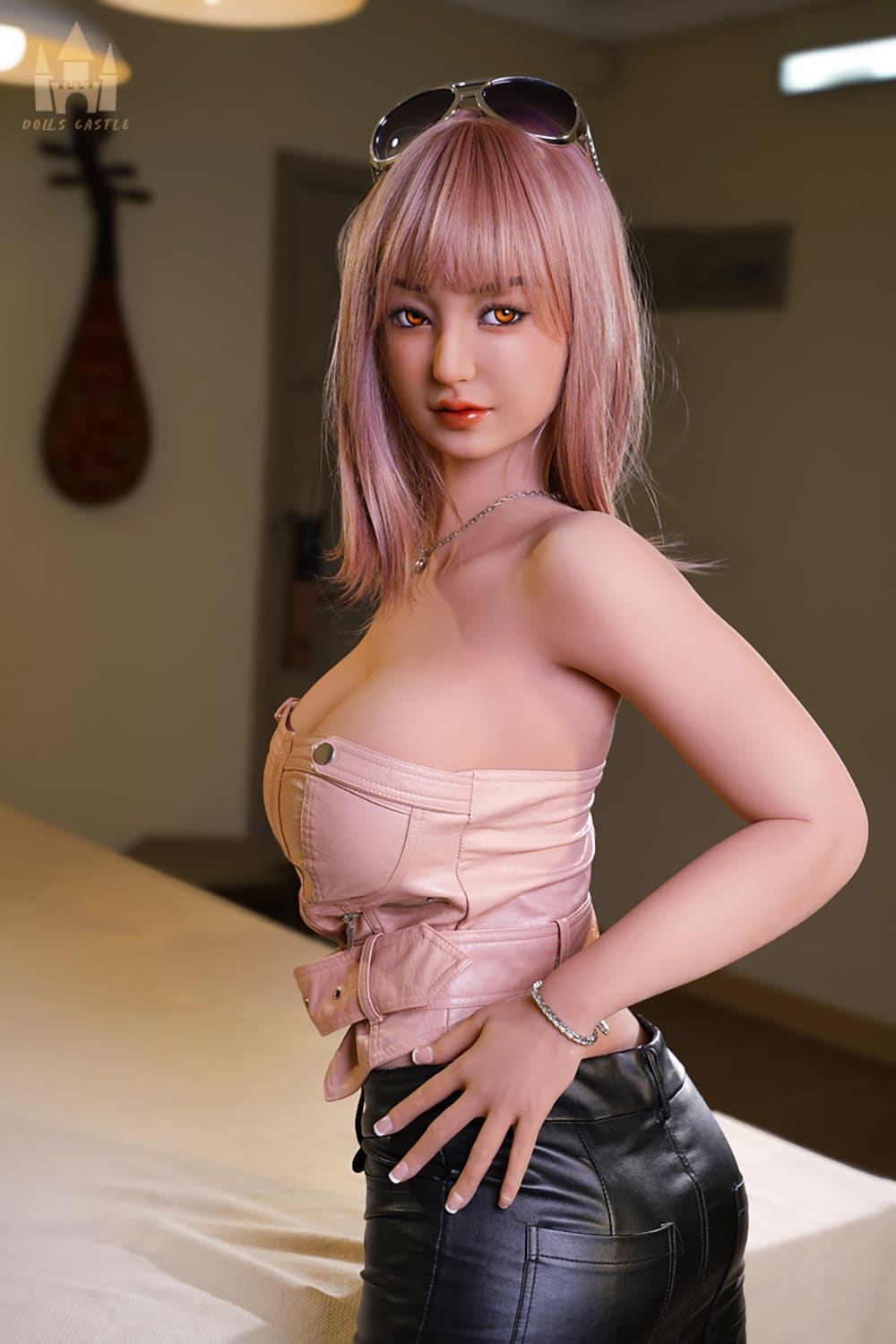 US Stock Loistene 163cm/5ft34 DC06 Full TPE Most Realistic Sex Doll Big  Breasts Adult Love Doll With Pink Hair(Free 2ND Head)