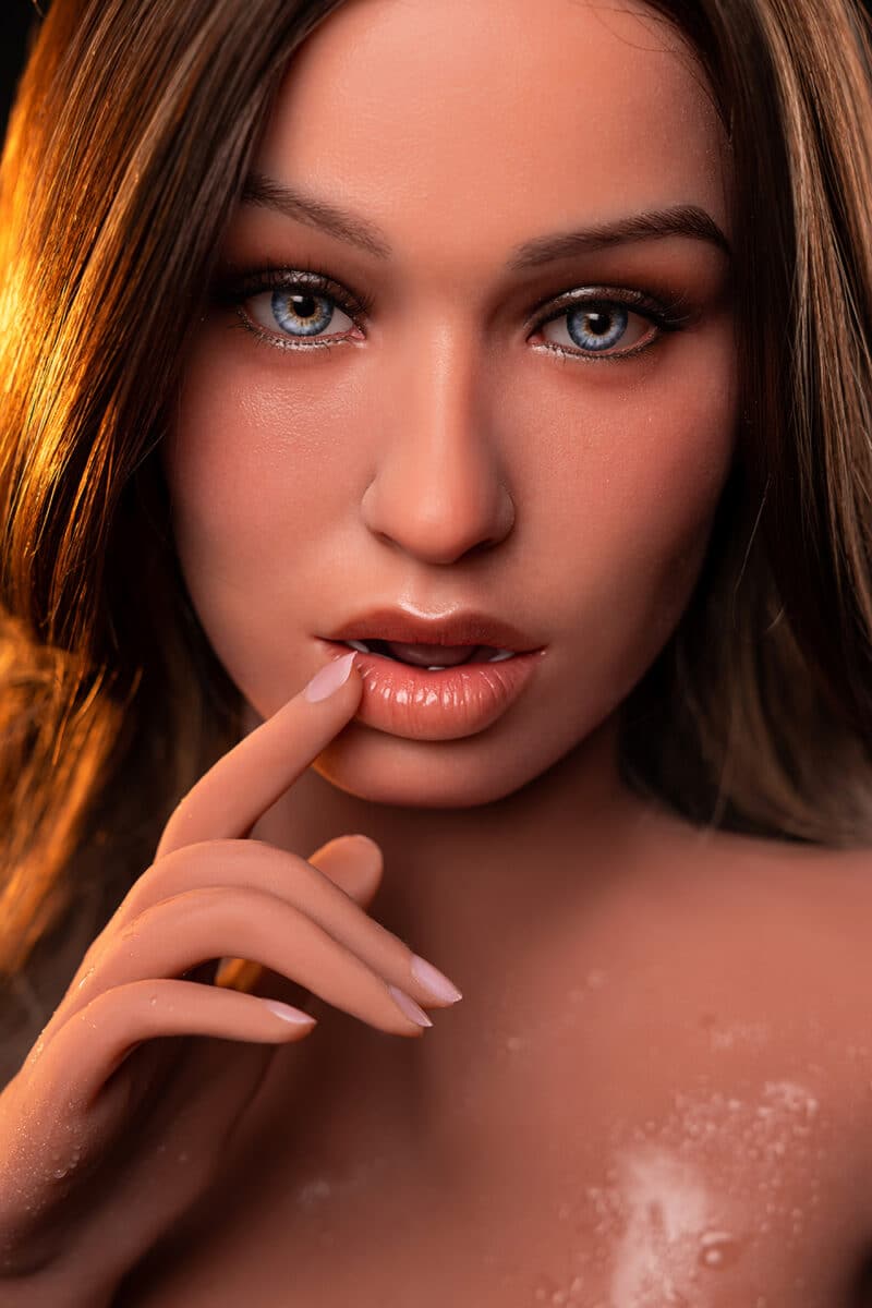 US Stock - Shontrice 163cm/5ft34 #628 Silicone Blowjob Head Realistic Sex Doll TPE Body Tanned Skin Adult Oral Sex Doll - Image 11