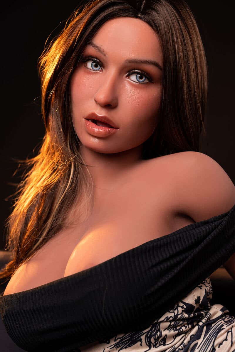 US Stock - Shontrice 163cm/5ft34 #628 Silicone Blowjob Head Realistic Sex Doll TPE Body Tanned Skin Adult Oral Sex Doll - Image 21