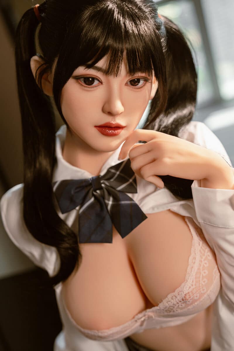 US Stock – Portland Plus2 160cm/5ft25 #290 Silicone Head Two-Ponytailed TPE Body Realistic Asian Adult Cute Sex Doll - Image 2
