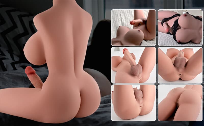 US Stock - Hansini Real Life Futanari Sex Doll Torso Half Size Cheap Full TPE Torso Doll Adult Shemale Sex Doll Torso - Image 13