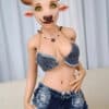 Natasha 158cm/5ft18 Full Silicone Blowjob OX-Head Anime Sex Doll Realistic Natural Skin Adult Oral Sex Love Doll