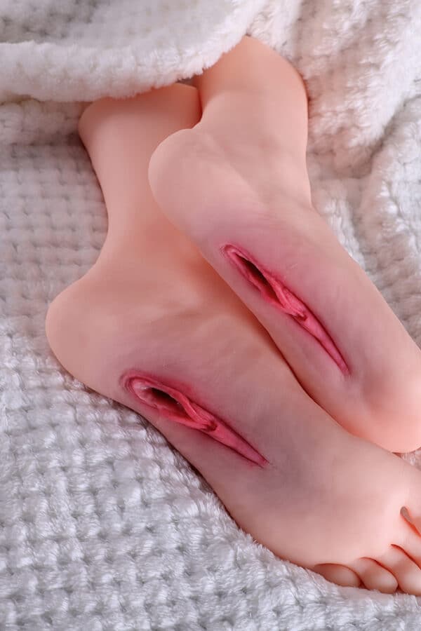 US Stock Real Life Full TPE Foot with Vagina Natural Skin Foot Fetishism Cheap Adult Sex Toy For Man