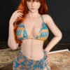 Irontechdoll Kitty Plus 166cm/5ft45 S32 Head Realistic Full Silicone Big Boobs Love Doll Adult Sex Doll With Red Hair