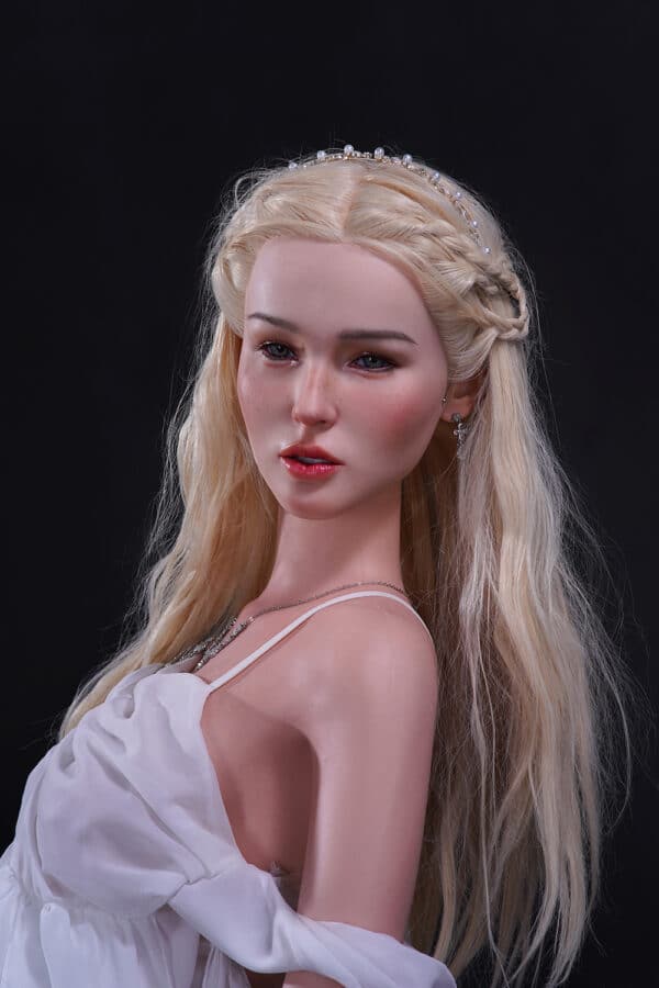 US Stock YAMIEE Unique Design Suki Plus 158cm/5ft18 SNK20 Oral Sex Silicone Head TPE Body Medium Boobs Blonde Sex Doll (Free 2ND Head)
