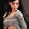 US Stock RIDMII Unique Design Fiora 164cm/5ft38 Silicone ROS Head Medium Boobs TPE Body Adult Asian Female Sex Love Doll (Free 2ND Head)