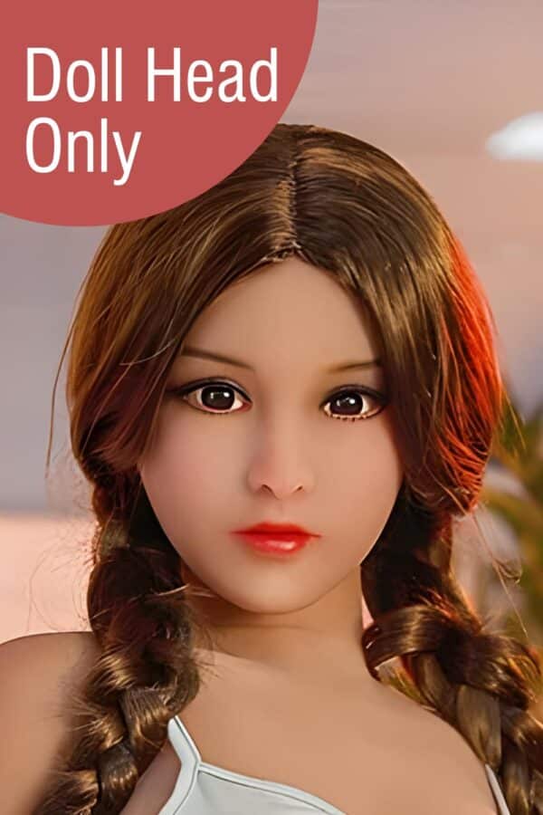Kelly 150cm/4ft92 TPE Small Boobs Cute Sex Doll Head Only