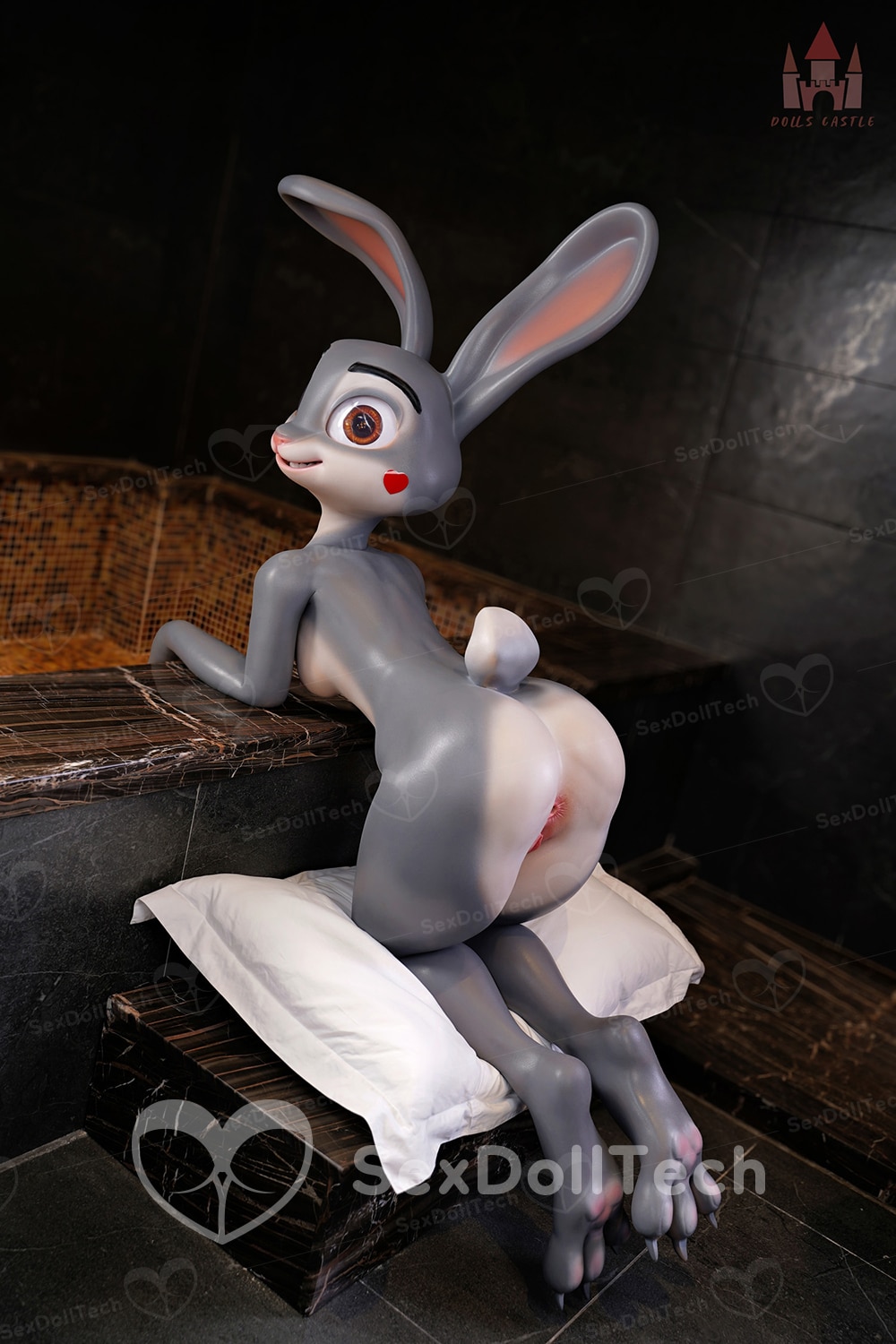 Dolls Castle Xarielys 168cm/5ft51 Full Silicone ROS Head Flat Chested Adult Anime Bunny Sex Love Doll - Image 11