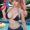 US Stock Leoma Plus 164cm/5ft38 M5 Full Silicone ROS Head Movable Jaw Real-life Adult Blowjob Sex Doll