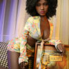 US Stock - Oluwatomiwa 157cm/5ft15 C-cup C10 Realistic TPE Black Sex Doll Jelly Breasts Slim Female Sex Love Doll