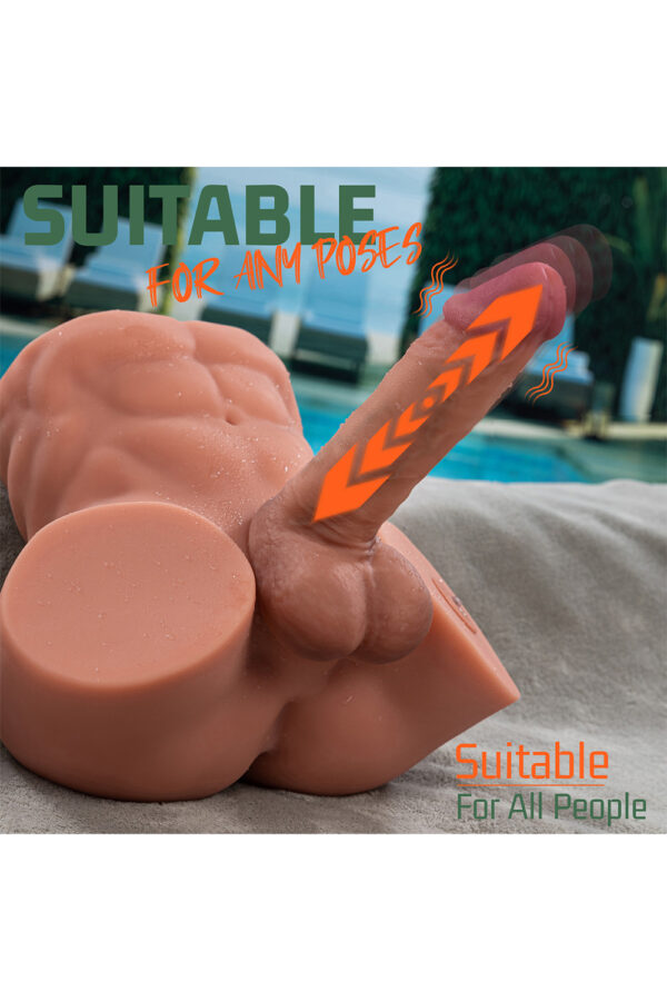 US Stock - Full TPE Tanned Masculine Hot Male Sex Doll Torso With Detachable Penis