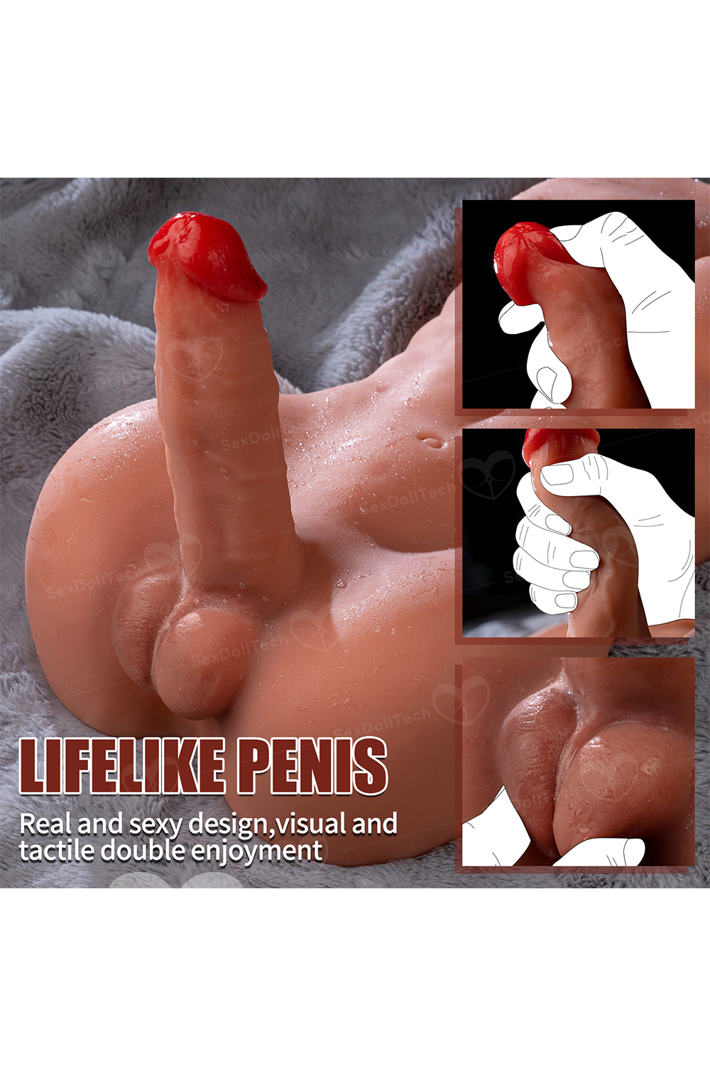 US Stock - Male Doll XS-MA30032 Torso TPE Sex Doll Adult Love Doll - Image 5
