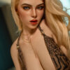 US Stock - Mildred 168cm/5ft51 M38 Full Silicone Sexy Blonde Girl Adult Oral Sex Love Doll with Movable Jaw For Men (Free 2ND Head)