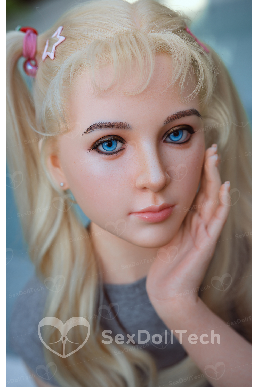 US Stock – Fadak Plus 150cm/4ft92 S22 Full Silicone Flat Chested Female Adult Blonde Sex Doll - Image 3