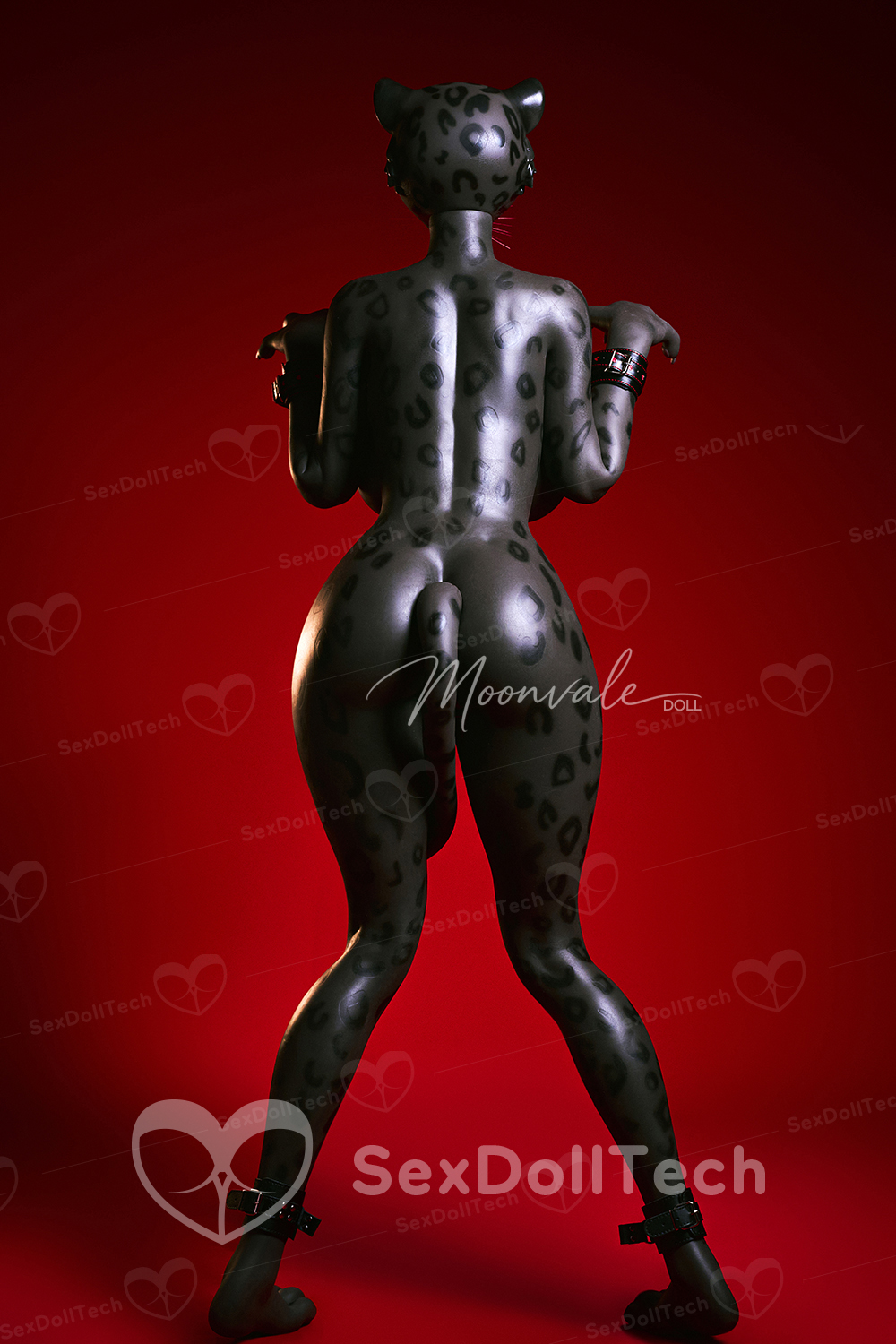 Moonvale 165cm/5ft41 Velara #2 Big Boobs Most Realistic Anime Black Leopard Lady Full Body Silicone ROS Sex Love Doll - Image 4