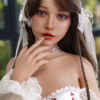 US Stock Eugen 158cm/5ft18 B S21 Full Body Silicone ROS Head Small Breast Sex Doll With Blowjob