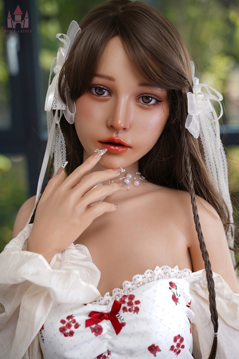 US Stock Eugen 158cm/5ft18 B S21 Full Body Silicone ROS Head Small Breast Sex Doll With Blowjob