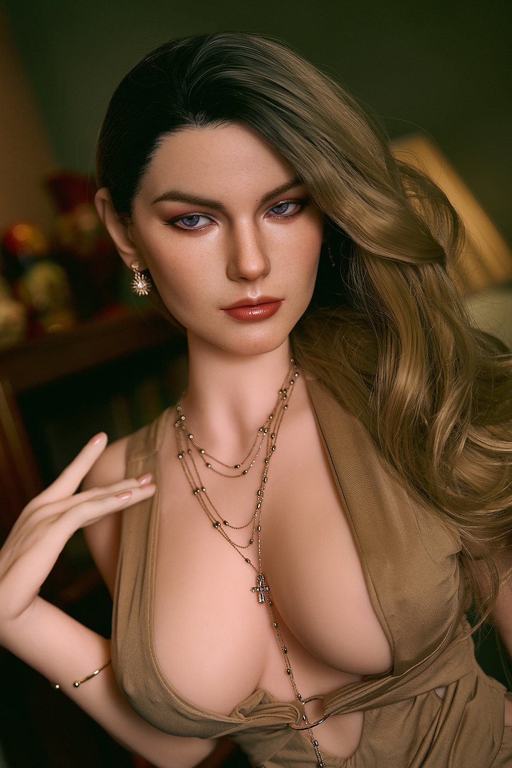 US Stock YAMIEE Lex 163cm/5ft34 SNK52 Unique Design Full Size Silicone ROS Head TPE Body Adult Oral Sex Love Doll For Blowjob