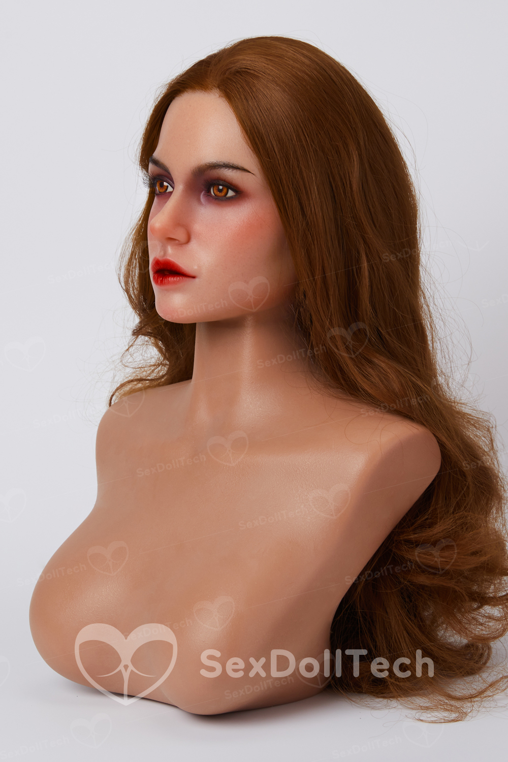 Full Silicone 3 Skin Tone Sex Doll Head Stand for Display Light - Image 27