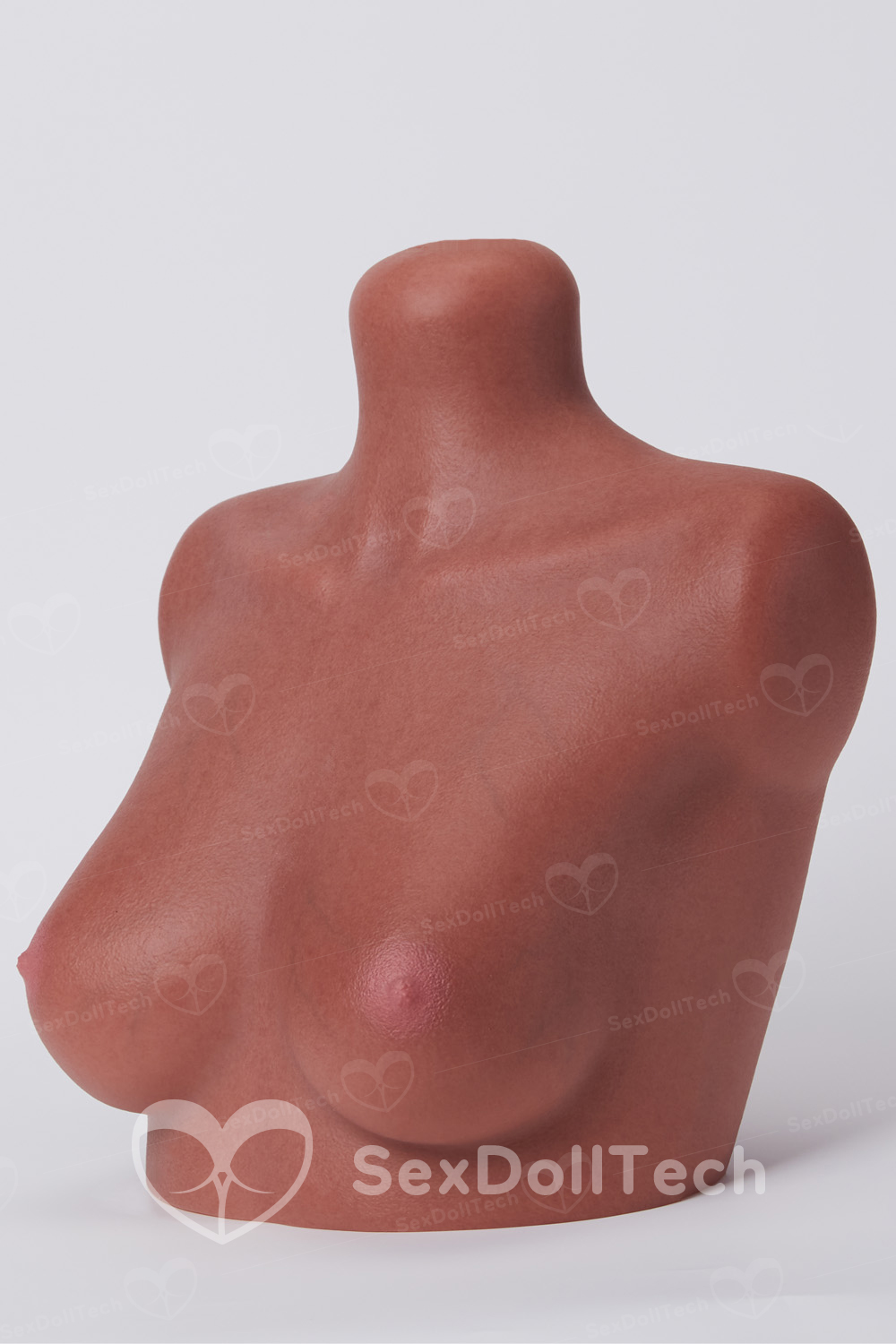 Realistic Full Silicone Display Stand Tanned Skin Half Size Sex Doll Head Stand ONLY - Image 6