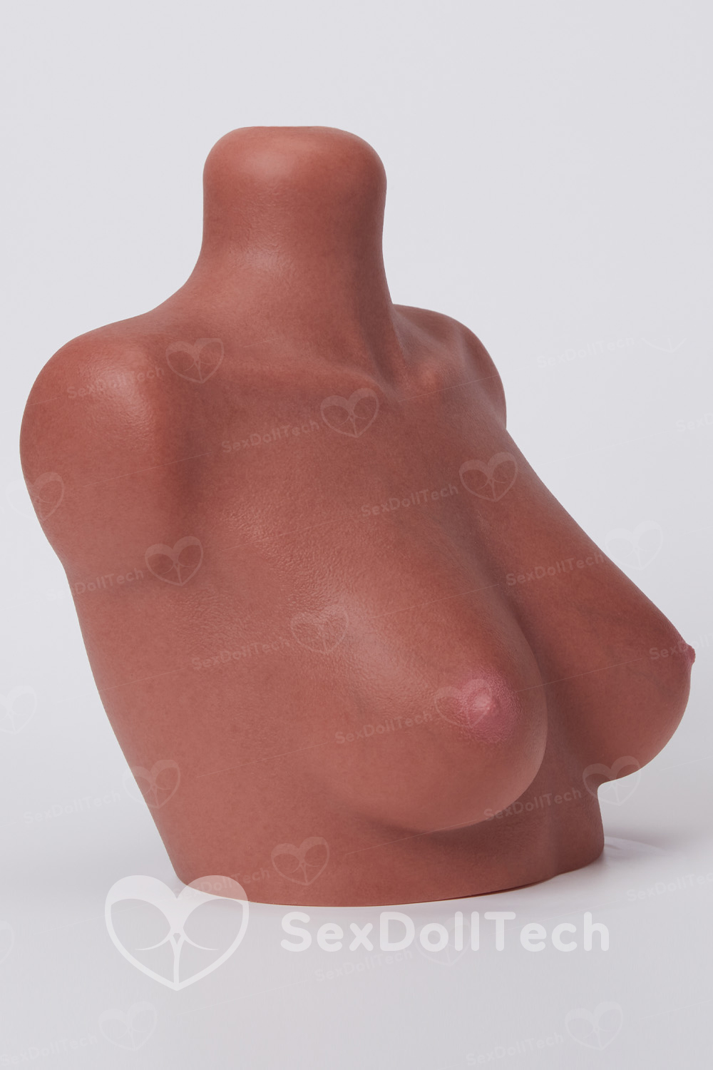 Realistic Full Silicone Display Stand Tanned Skin Half Size Sex Doll Head Stand ONLY - Image 3