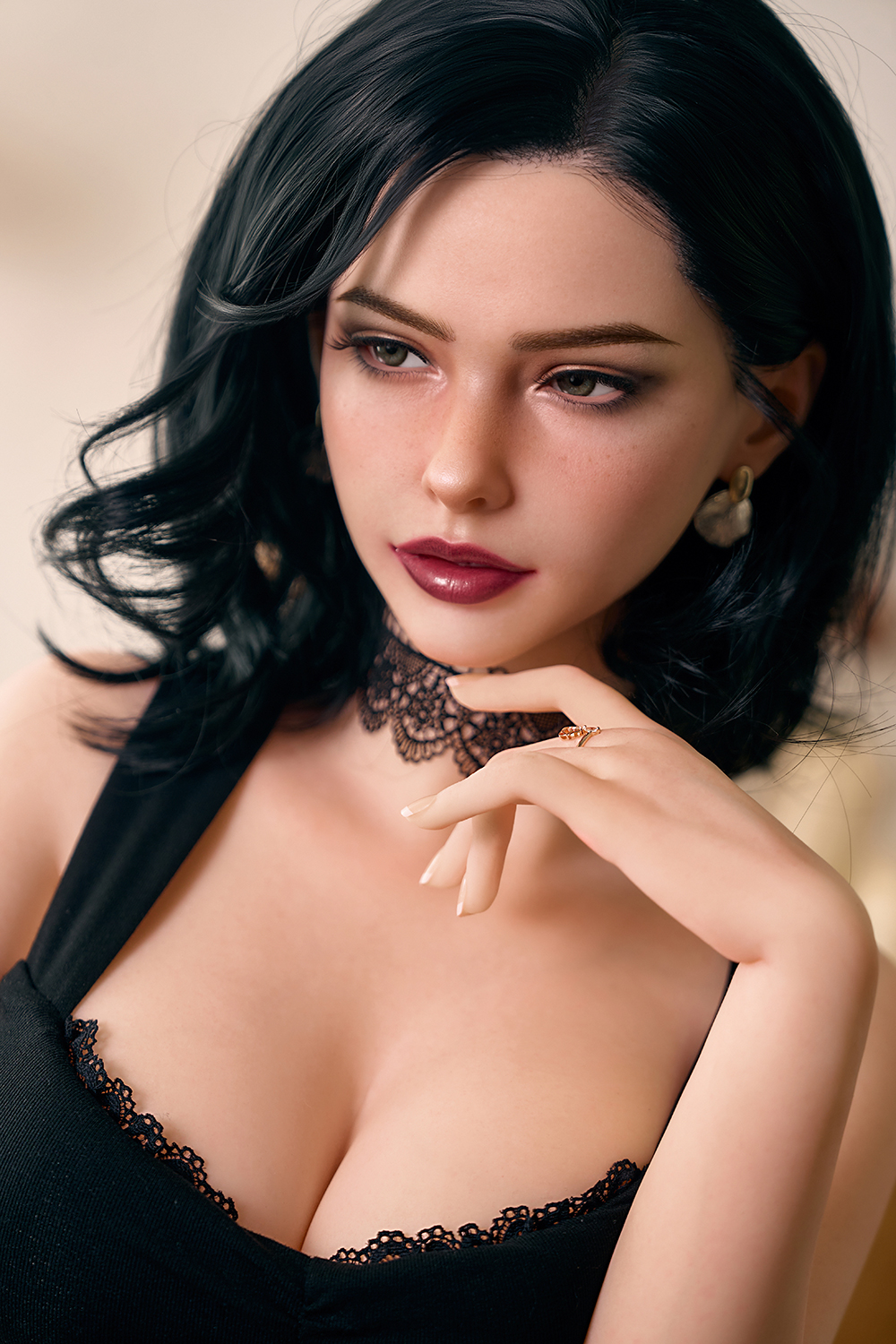 US Stock - YAMIEE Iria 152cm/4ft99 K72 Unique Design Full Body Silicone ROS Head TPE Body Mature Female Adult Sex Love Doll For Blowjob (Free 2ND Head)